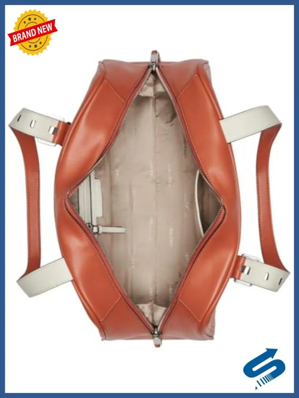 Vegan Leather Satchel with Interior Slip and Zip Pockets